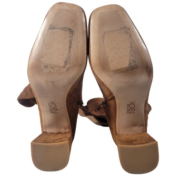 Nordstrom Rack Women's Tan Suede Block Heel Knee High Boots Size 10M - Picture 7 of 11